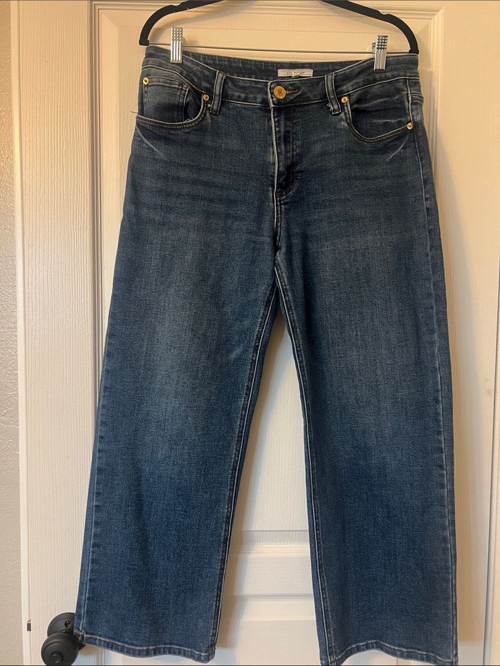 STS Blue Women's Faye High rise Wide-Leg Jeans in Dark Blue Wash size 29